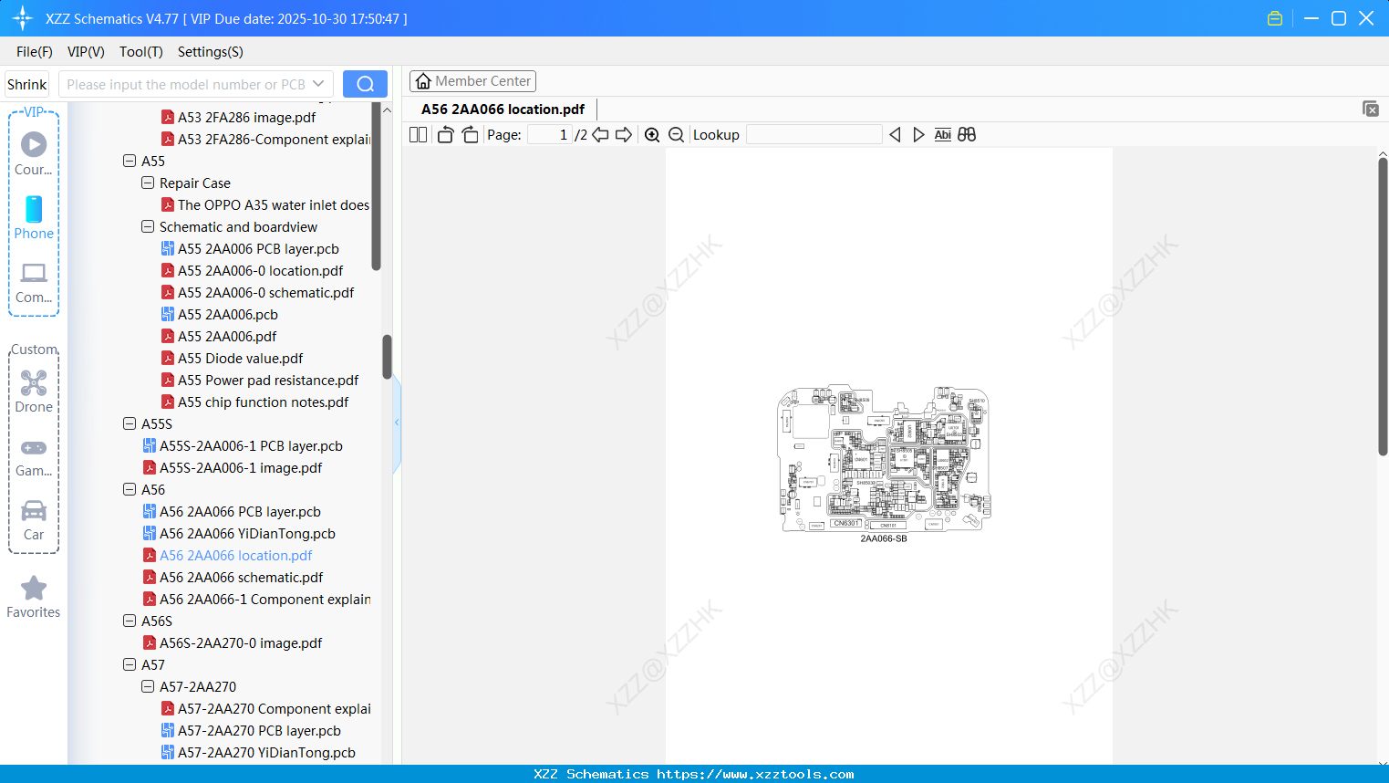 OPPO A56 2AA066 Location